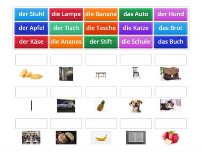 Ordnen Sie den Fotos und Wörter zu! 