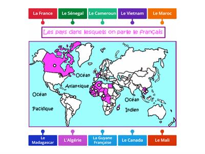 Les pays de la francophonie