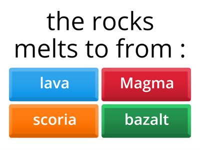 type of rocks 