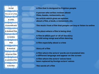 Cinema: vocabulary - English File Intermediate 6A