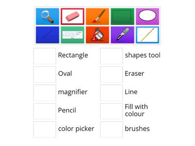 Identify the icons of MS Paint_grade 2 