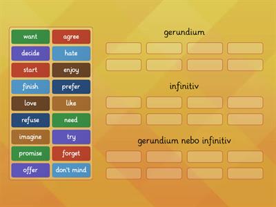 verb + -ing or infinitive