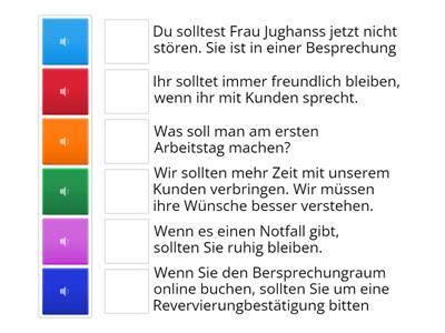 Ratschläge mit Sollen