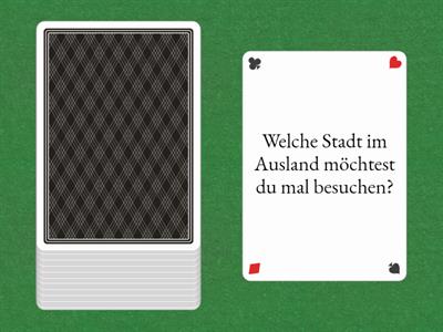 Spielkarten beim Fragen stellen - Deutsch A2