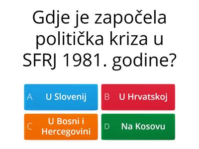 12. Stvaranje Republike Hrvatske i Domovinski rat - 1. dio