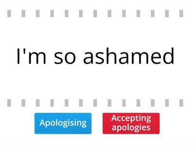 Apologising and accepting apologies