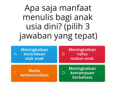 PRA MENULIS BAGI ANAK USIA DINI