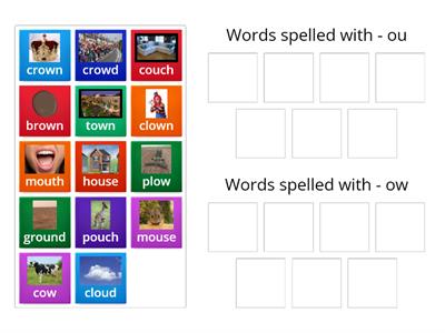 Word Sort - OU and OW