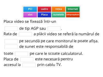 2. Exercițiu de completare 