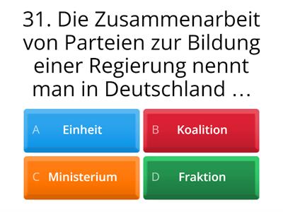 Leben in Deutschland - Frage 31 bis 60