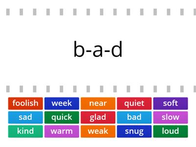 Year 2.5: Task 1 - Graphemes - identify letters that make a single sound