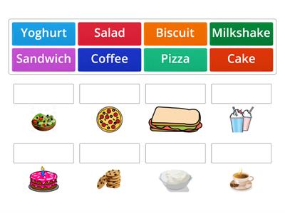 2nd grade 1st unit - Food crossword