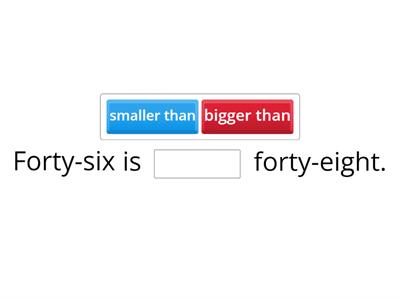 ILE 2. Unit 2 Numbers (bigger than/smaller than)