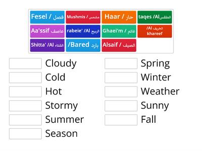  Weather/ الطقس  - seasons and temperature 