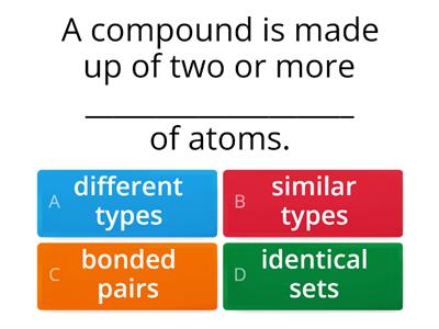  Atoms, Elements, Molecules and Compounds