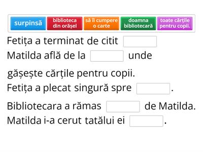 Matilda - plan de idei