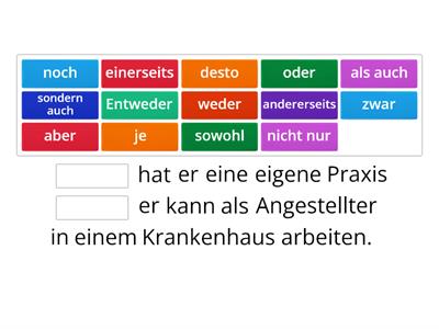 Berufe-Quiz / Zweiteilige Konnektoren