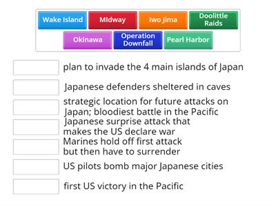 WWII Pacific Theater Battles
