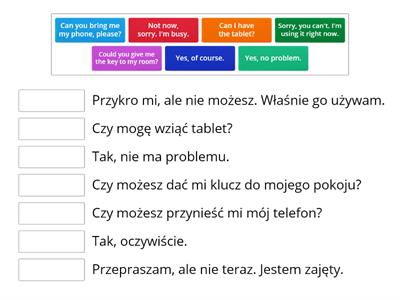 Prośby - making requests and responding the requests