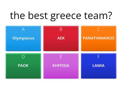 the best greek team?