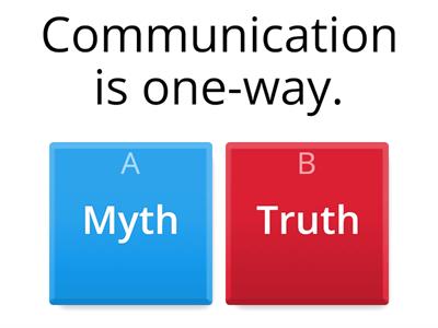 Myth or Truth on Communication