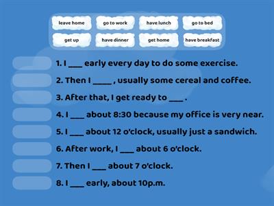 Vocabulary - Daily Routines