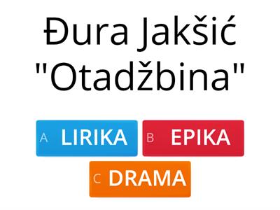 Srpski jezik: Književni rod 