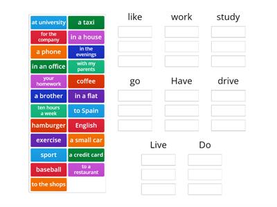 Verbs phrases (SpeakOut Starter)