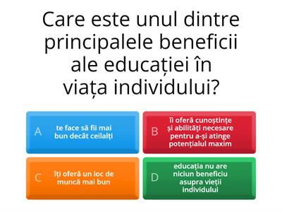 Educatia in viata individului