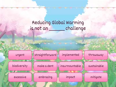 Climate change (advanced vocabulary)