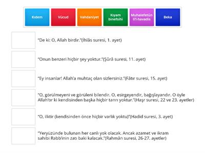 Allahın Sıfatları (Zati Sıfatlar)