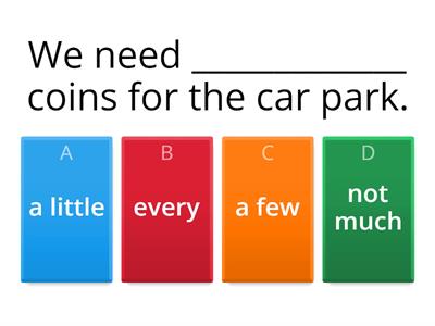 Expansion - Unit 6 - Quantifiers Quiz