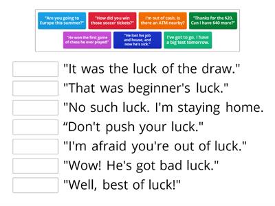 Expressions with luck