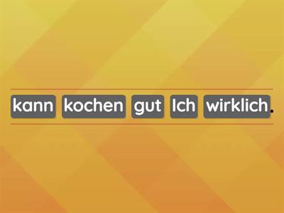 7.Können. Ü5. Wortfolge