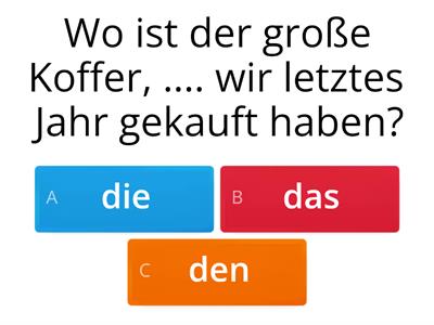 Relativpronomen A2 Menschen - Reisevorbereitungen