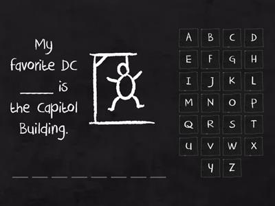 IE4B - Vocabulary Hangman - Popular Destinations