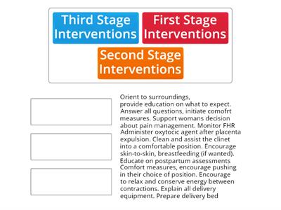 Nursing interventions