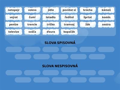  Slova spisovná a nespisovná