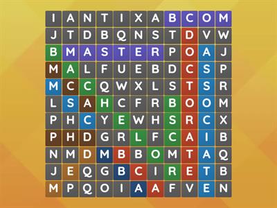 University degree word search