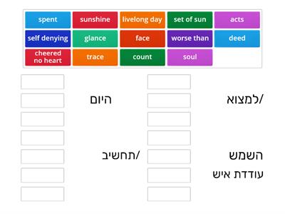 "Count That Day Lost" vocabulary 