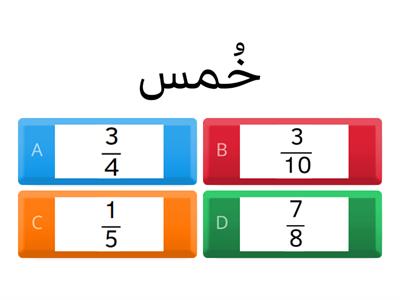  كسور - ملائمة الكسر لاسمه 