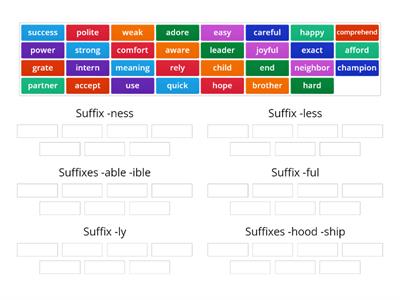 Suffixes