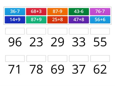 Teljes kétjegyű számokhoz egyjegyűek hozzáadása tízes átlépéssel, teljes kétjegyű számokból egyjegyűek elvétele tízes át