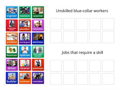Group sort - jobs un/skilled