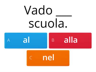 Le preposizioni articolati 