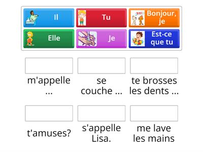 Reflexive pronouns - match up