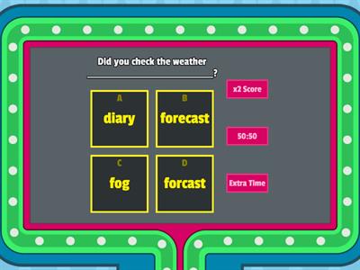 1학년 5과  Weather Gameshow Quiz