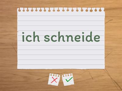 Schulsachen: Verben (ohne Ton)