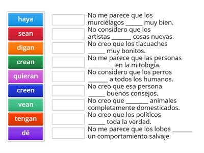 Impresiones con subjuntivo