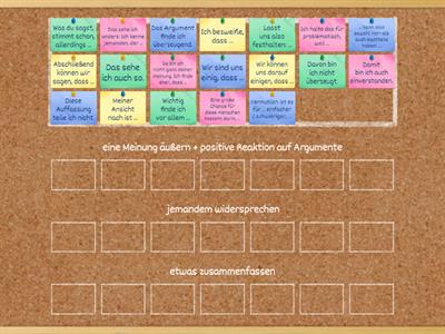 Sicher Aktuell B2.2: Lektion 7: eine Diskussion führen: Ordnen Sie zu!